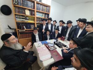 Bais Medrash from Chofetz Chaim of Brooklyn Visiting the Mashgiach and Rabbi Gluestein of Yeshivas Mir Yerushalayim