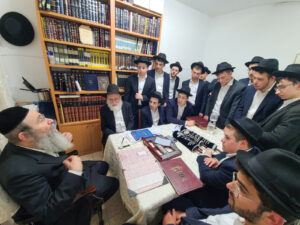 Bais Medrash from Chofetz Chaim of Brooklyn Visiting the Mashgiach and Rabbi Gluestein of Yeshivas Mir Yerushalayim